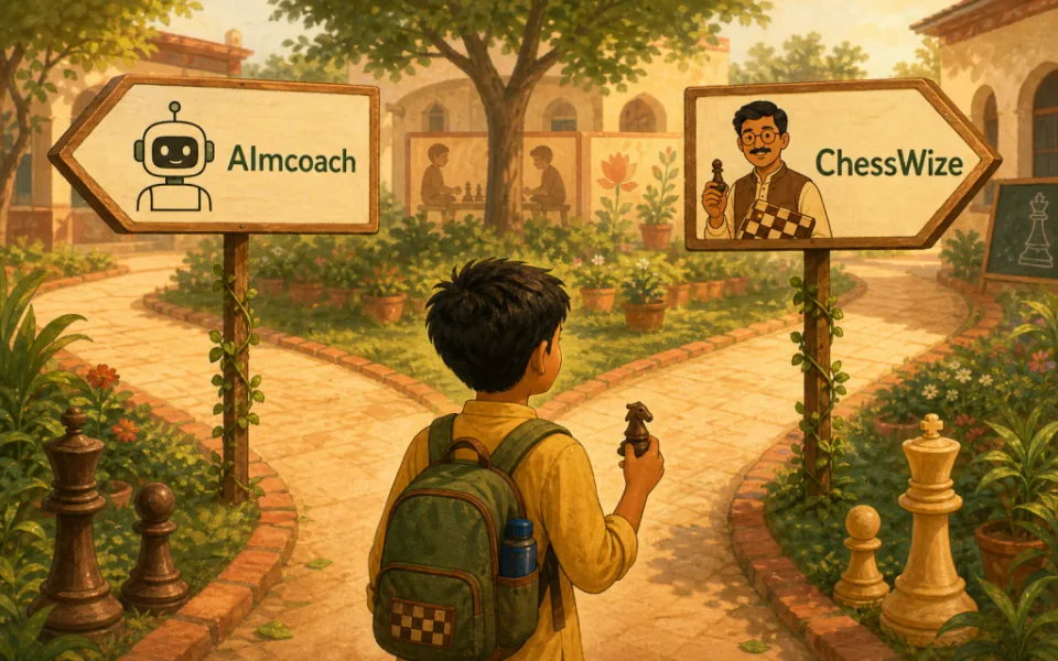 Comparison of AI analytics and live chess coaching for children